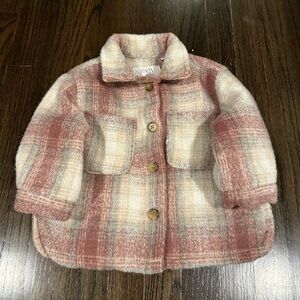 Zara Toddler Girls Plaid Shacket